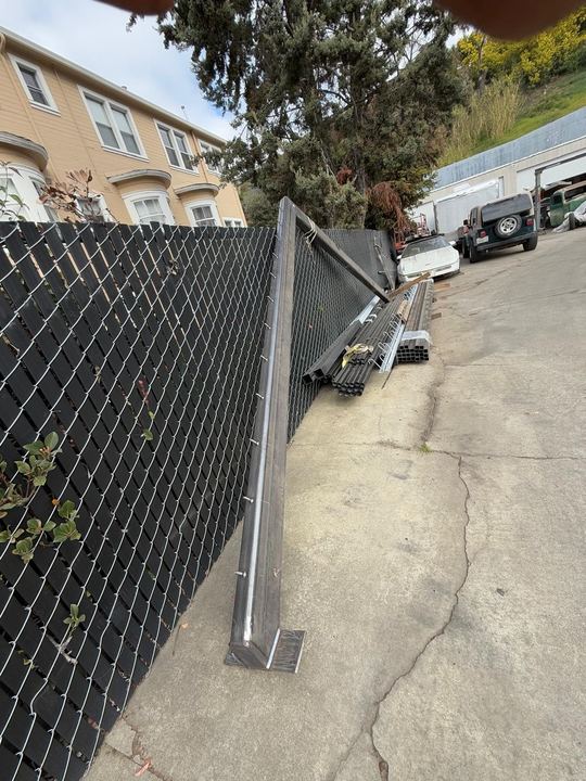 Gate post, frame, and chain link access repair welding.