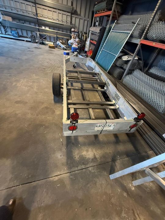 Trailer frame, rail, bracket, and steel support fabrication.